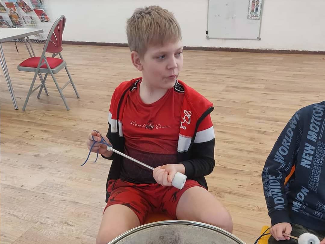 Child with a drum