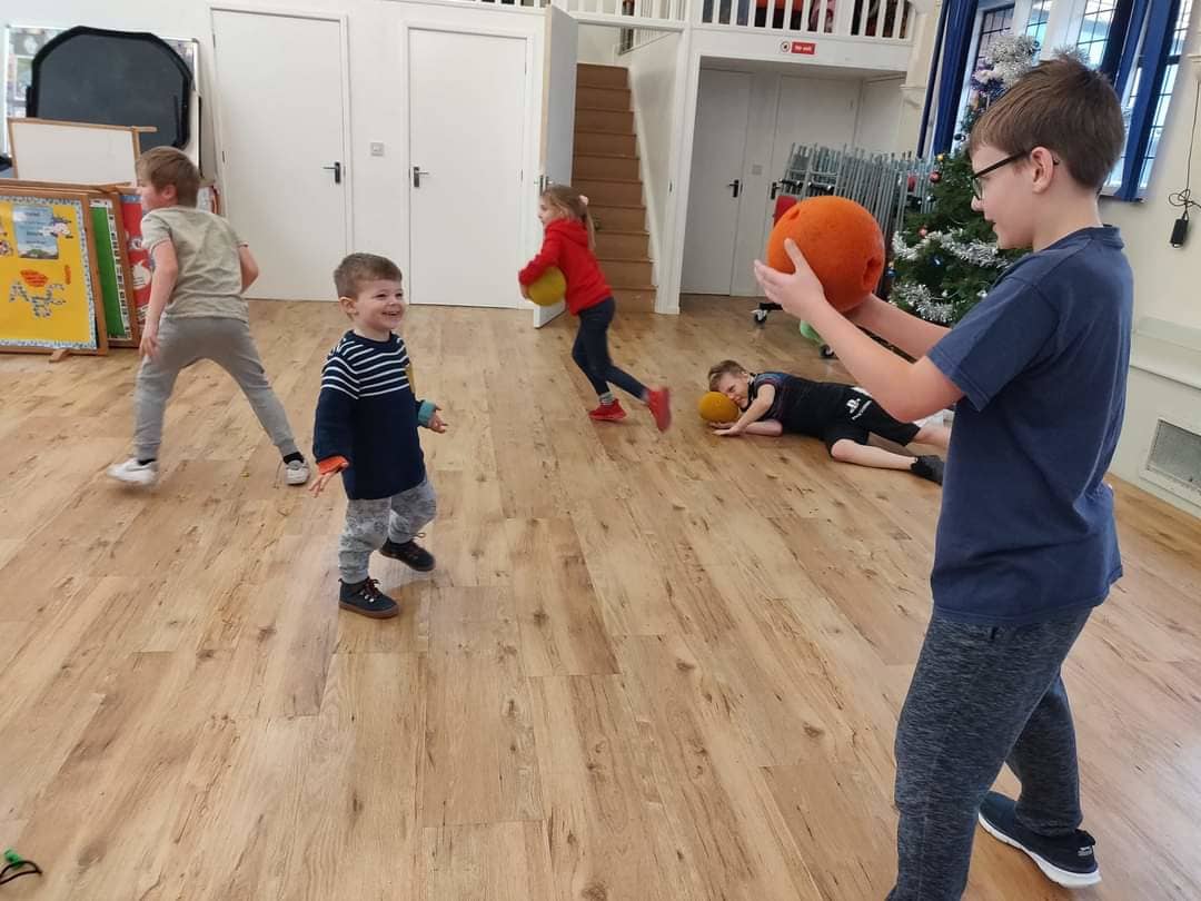 Children playing ball