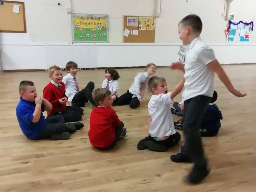 Children sitting in a circle